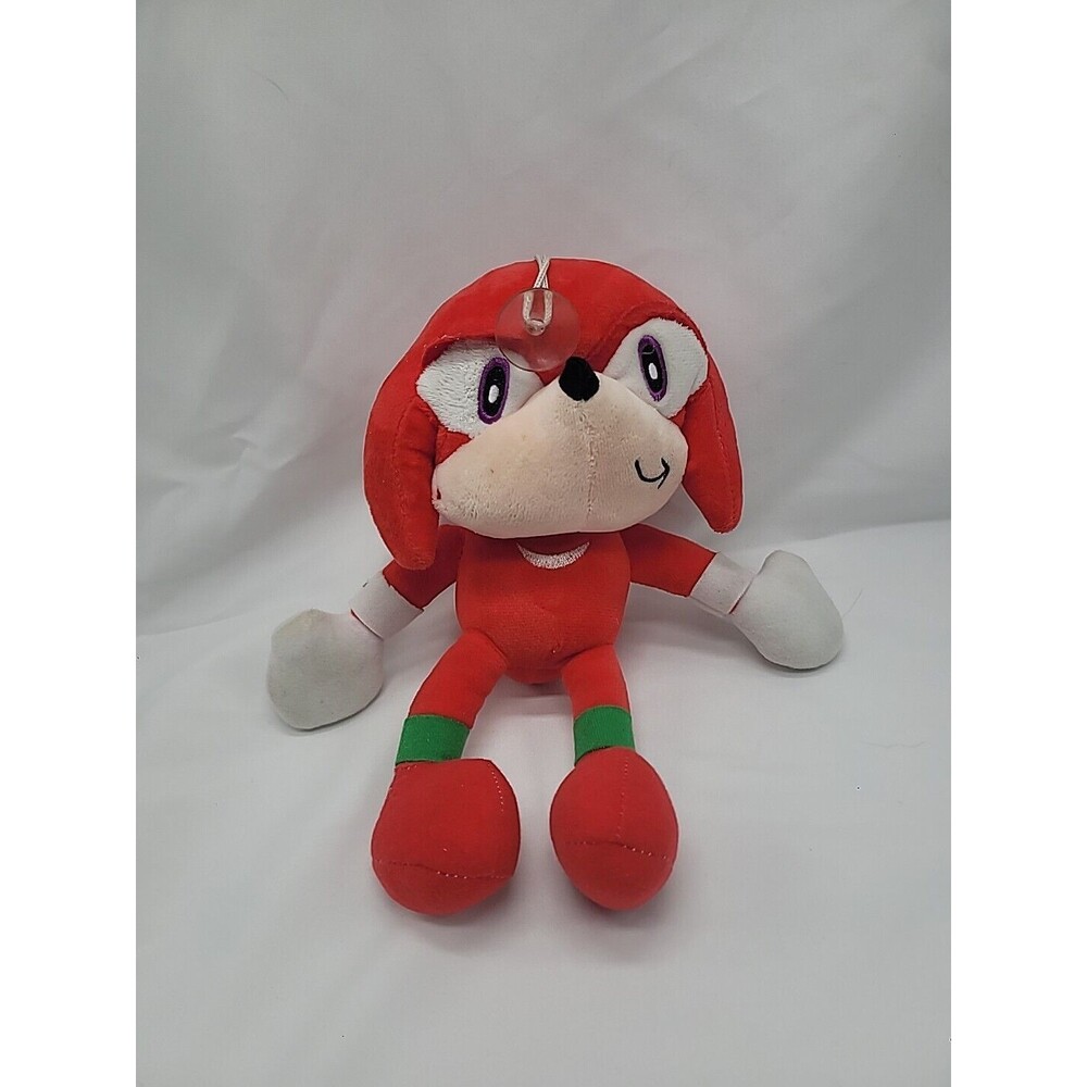 Sonic the Hedgehog Plush Knuckles Sega Red 10" Rare Window Suction Plush